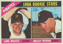 1966 Topps Baseball Cards      498     Rookie Stars-Luke Walker RC-Woody Fryman RC